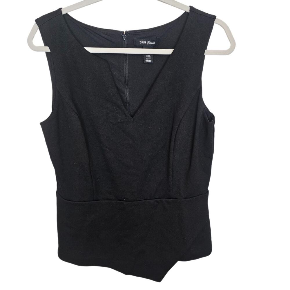 White House Black Market Top Womens Blouse Sleeveless Blouse 10 Black Blouse